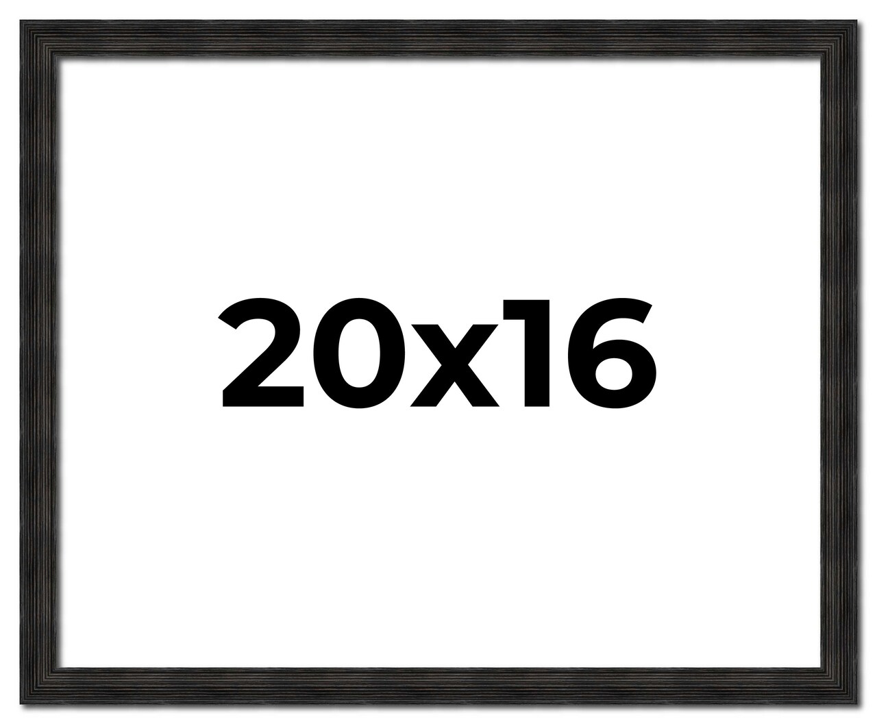 20x16 Thin Barnwood Picture Frame with UV-Resistant Acrylic & Acid Free Backing, Available in 2 Paint Finishes - Grey and Black